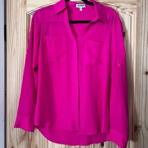 Express Women's Fuchsia Button Down Shirt